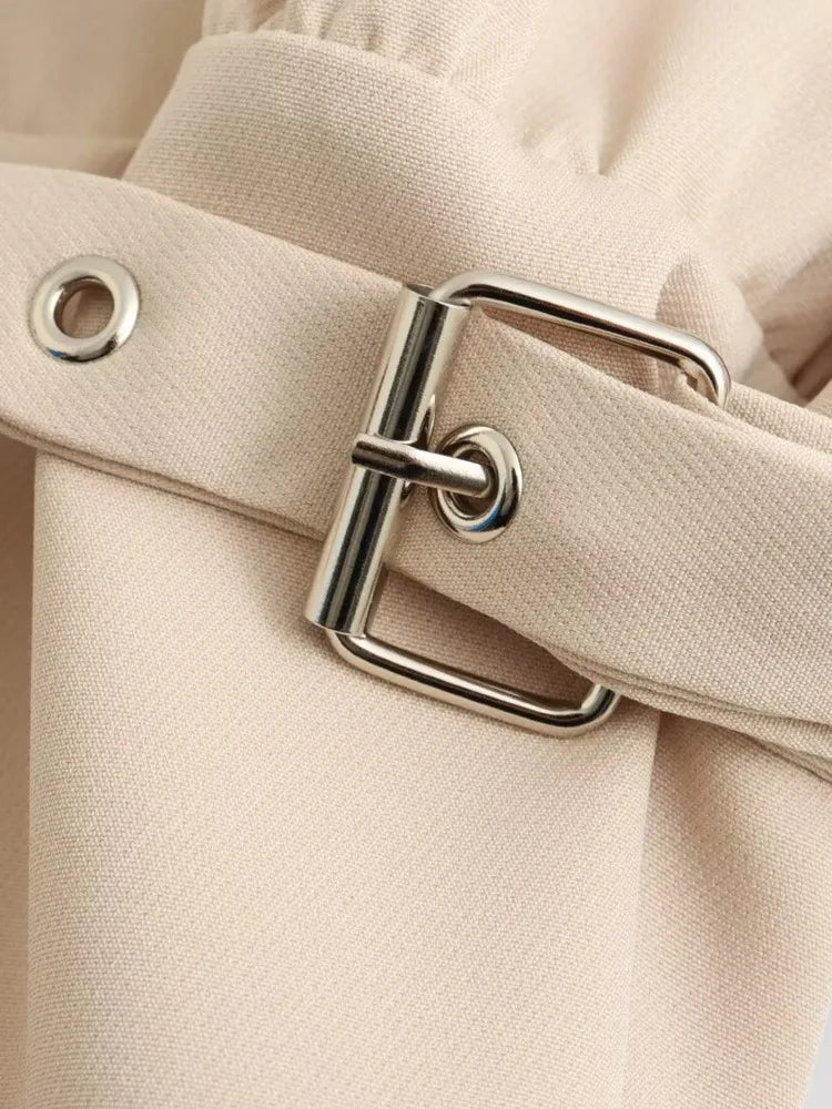 Irregular Hem Pleated Dress Loose Casual Adjustable Waist Dresses Women