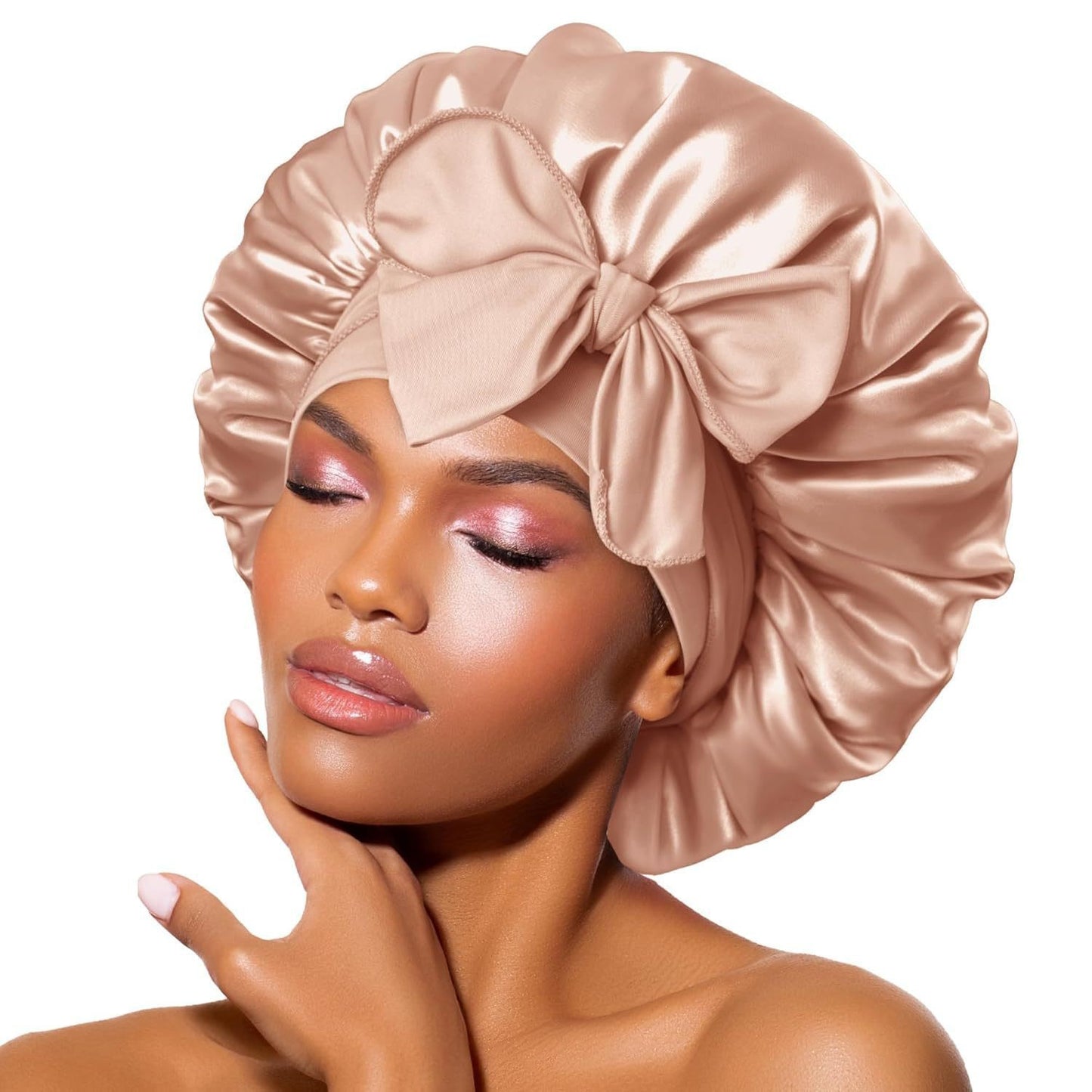 Elastic strap color Ding round hat bow
