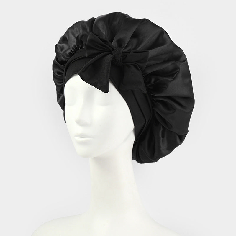Elastic strap color Ding round hat bow