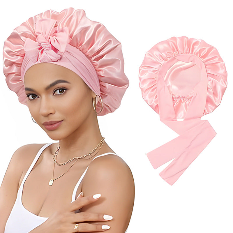 Double sided wide edged high elasticity hair care hat