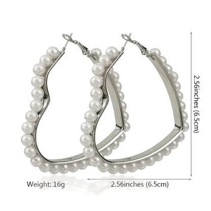Earrings For Women Heart Statement Earring Geometric Female Jewelry
