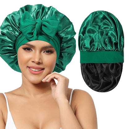 Double sided wide edged high elasticity hair care hat