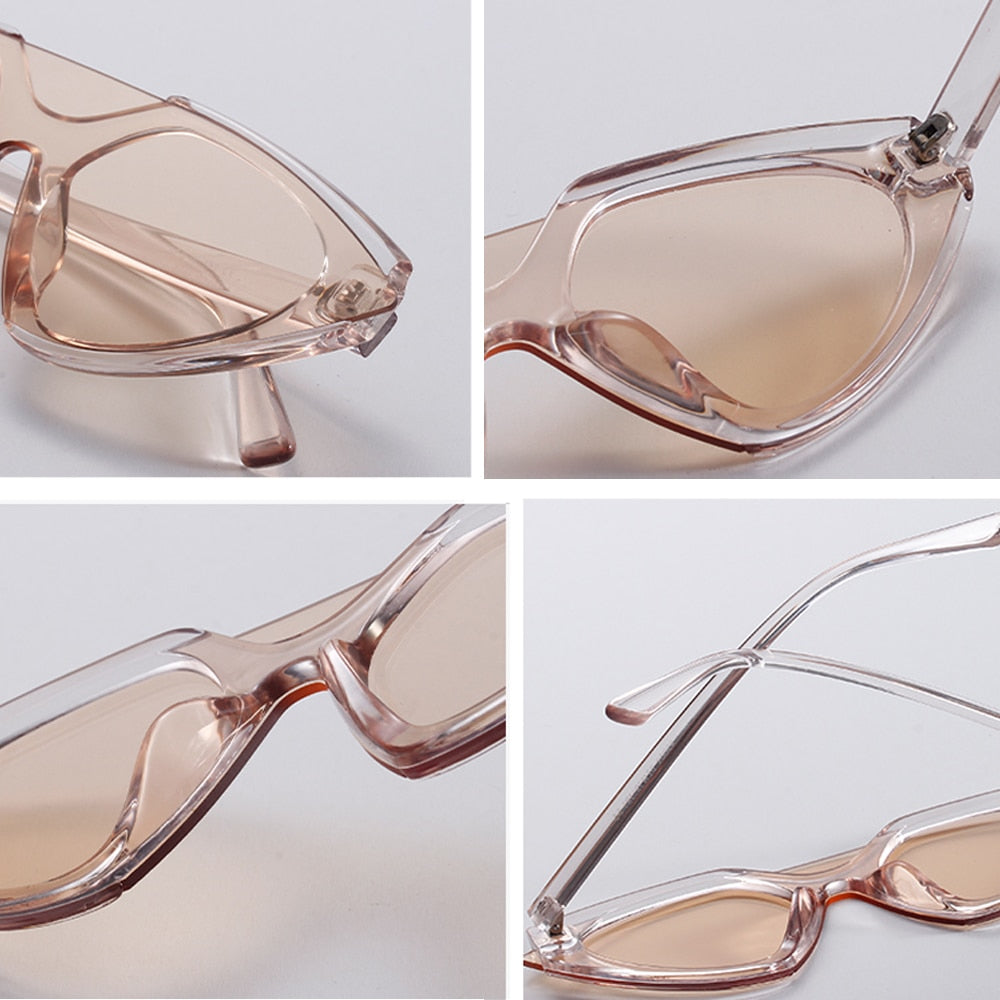 One piece lens retro sunglasses for women leopard frame men female sun glasses cat eye party accessories new year gift