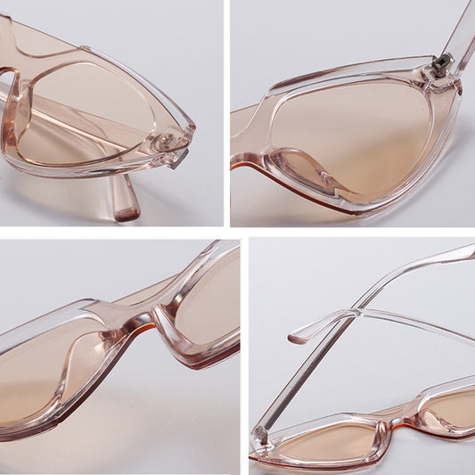 One piece lens retro sunglasses for women leopard frame men female sun glasses cat eye party accessories new year gift