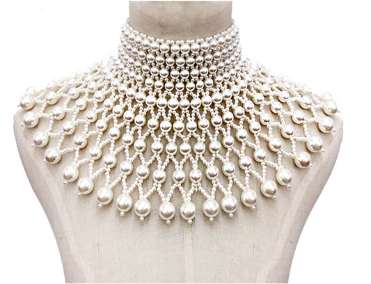 Necklace Women Pearl Body Chain Wedding Dress Accessories Necklace Cutout Dress Accessories