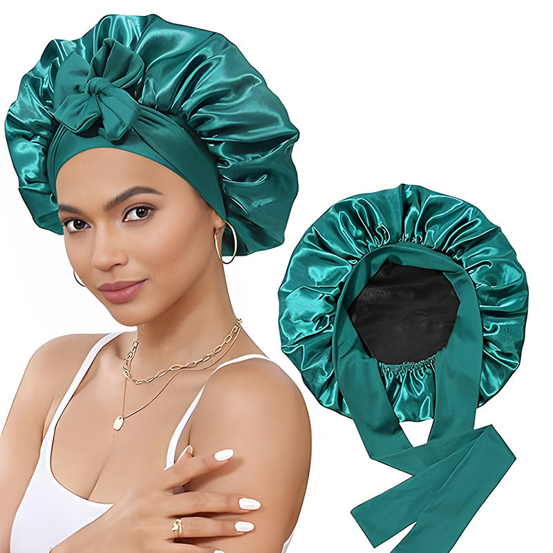 Double sided wide edged high elasticity hair care hat