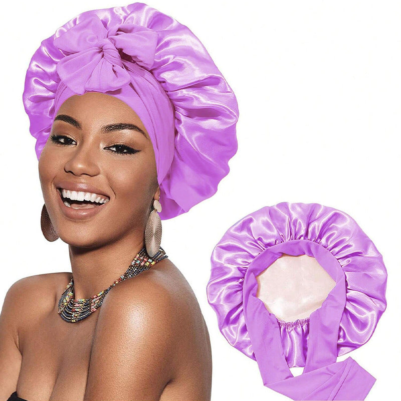 Double sided wide edged high elasticity hair care hat