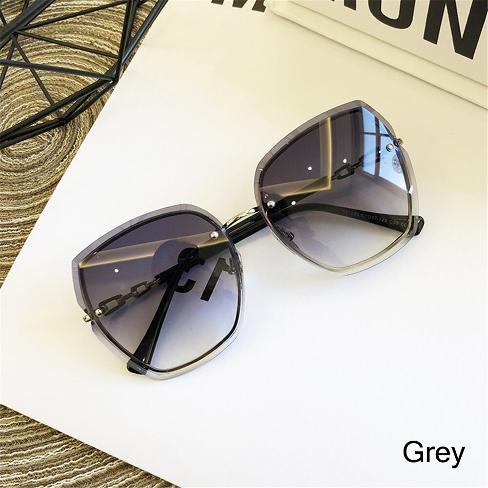 Women's Men Rimless Square Polarized Sunglasses New Outdoor Cycling Sun Glasses Vintage Shades Female UV400 Eyewear Accessories