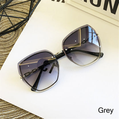 Women's Men Rimless Square Polarized Sunglasses New Outdoor Cycling Sun Glasses Vintage Shades Female UV400 Eyewear Accessories