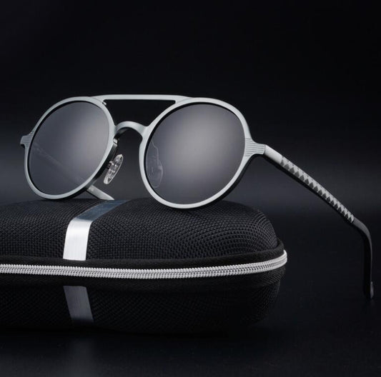 Retro Aluminum Magnesium Sunglasses Polarized Vintage Eyewear Accessories Women Sun Glasses Driving Men Round Sunglasses