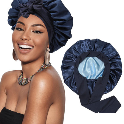 Double sided wide edged high elasticity hair care hat