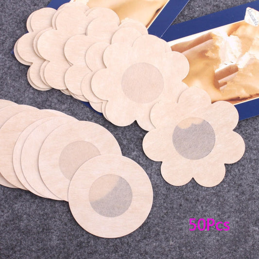 50pcs Women's Invisible Breast Lift Tape Overlays on Bra Nipple Stickers Chest Stickers Adhesivo Bra Nipple Covers Accessories