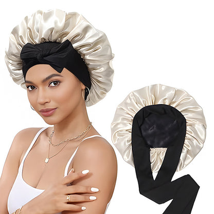 Double sided wide edged high elasticity hair care hat