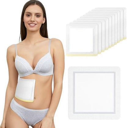 20pcs  Cotton Castor Oil Patch for Abdomen - Disposable Self-Adhesive Pad for Weight Loss and Tummy Slimming