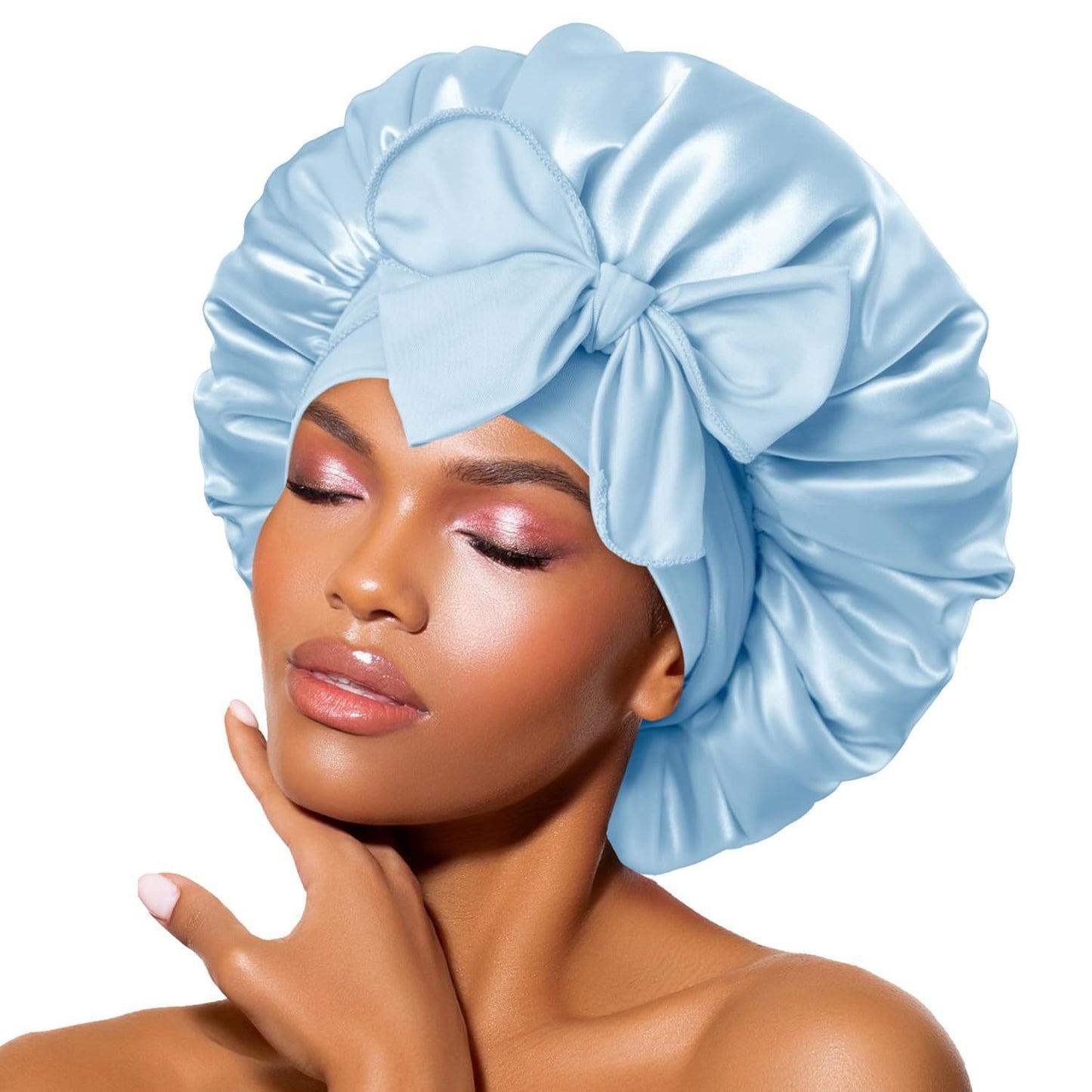 Elastic strap color Ding round hat bow