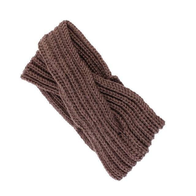 1pc Girl Cross twist warm wool hair band For women Hair accessories Fashion Handmade Crochet Knitted headband Winter Headwrap