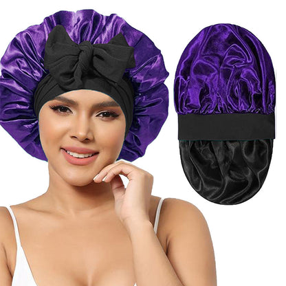 Double sided wide edged high elasticity hair care hat