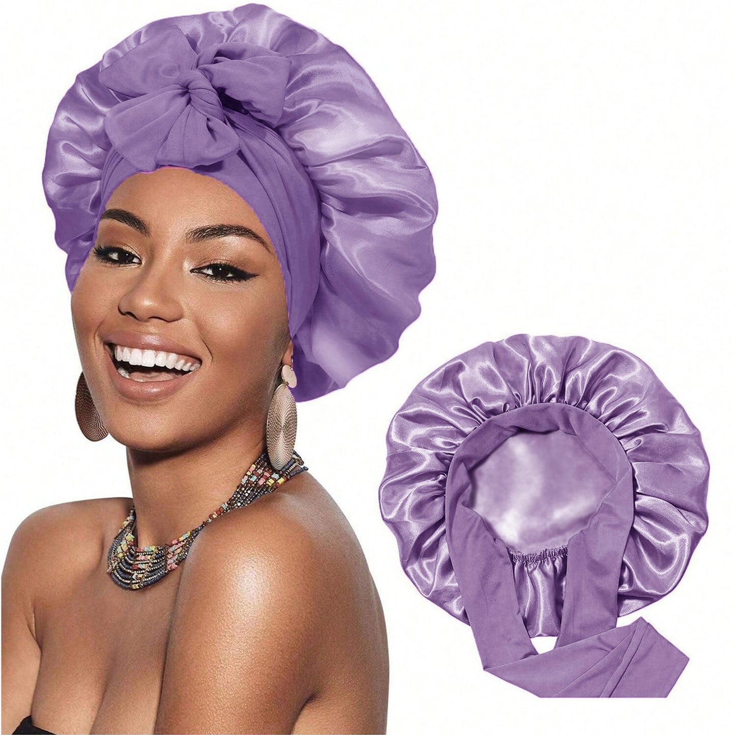 Double sided wide edged high elasticity hair care hat
