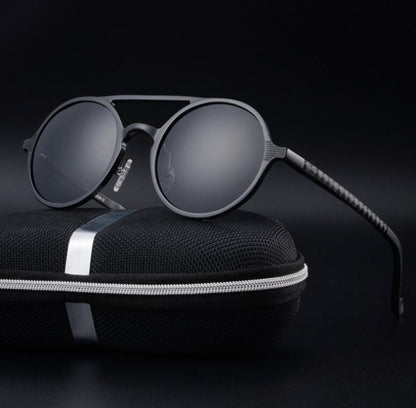 Retro Aluminum Magnesium Sunglasses Polarized Vintage Eyewear Accessories Women Sun Glasses Driving Men Round Sunglasses