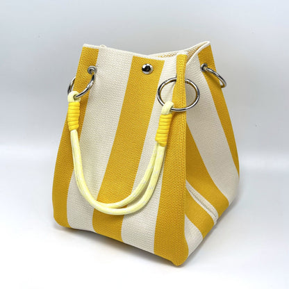 Bucket bag, woven bag, knitted hand-carry bag, single-shoulder bag
