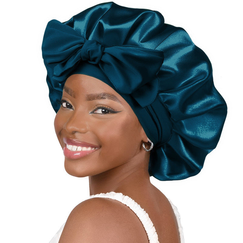 Elastic strap color Ding round hat bow