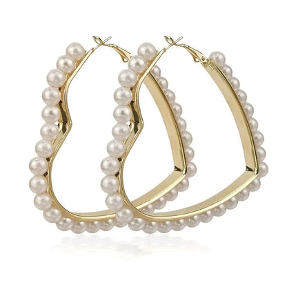 Earrings For Women Heart Statement Earring Geometric Female Jewelry