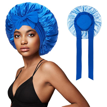 Double sided wide edged high elasticity hair care hat