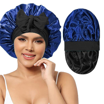 Double sided wide edged high elasticity hair care hat