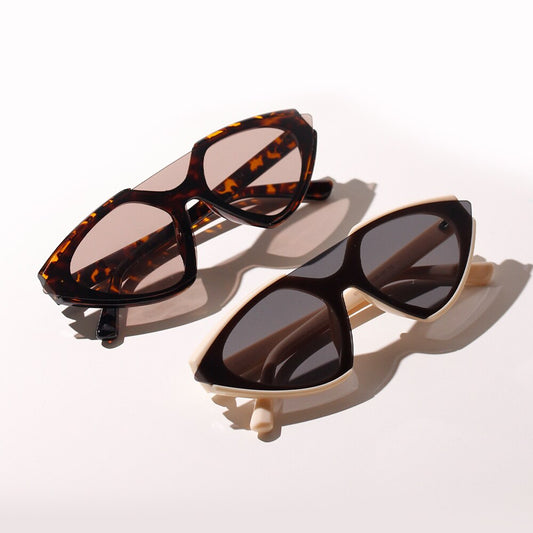 One piece lens retro sunglasses for women leopard frame men female sun glasses cat eye party accessories new year gift