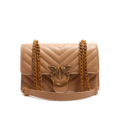 Ladies' Chain Bag Crossbody Bag Elegant Fashion Versatile Shoulder Bag Embroidered Small Square Bag