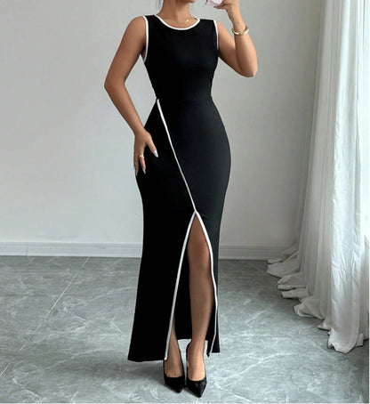 Solid Split Dress